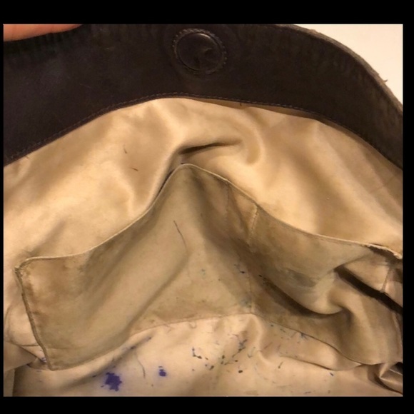 Stuart Weitzman large brown & black mixed media Snakeskin,alligator bag - Picture 7 of 7